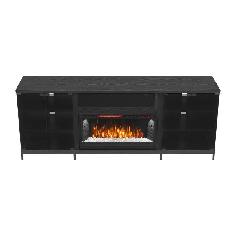 Greentouch TV Stand for TVs up to 78" with Electric Fireplace Included